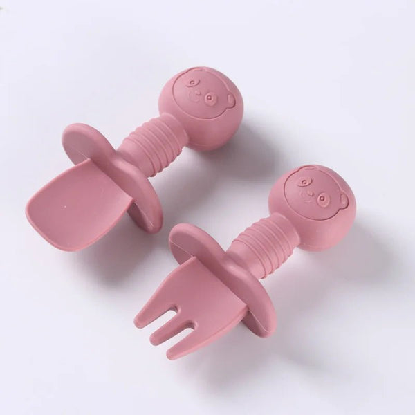 2pcs Food Grade Silicone Cutlery for Children Multivariant - Nexellus