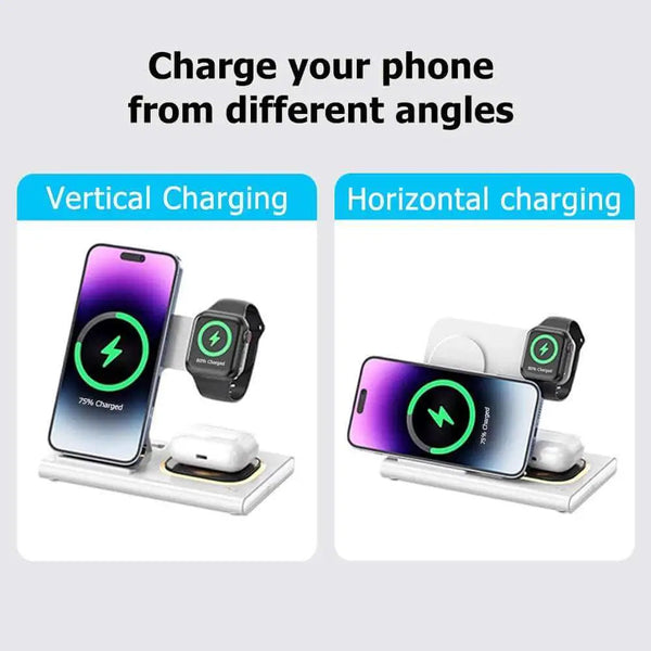 3 in 1 wireless charger supports fast charging and multifunctional Nexellus