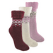 3 pack ladies turnover top warm wool bed socks - Nexellus