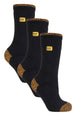 3 Pack Mens Black Winter Work Socks - Nexellus