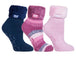 3 Pack Womens Lined Non Slip Socks - Nexellus