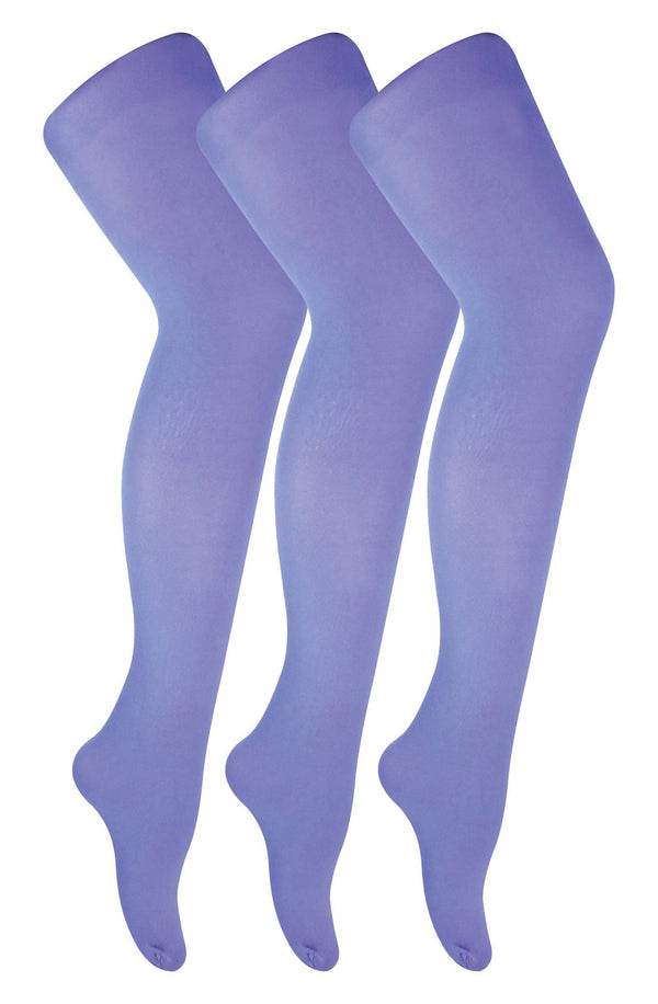 3 Pair Ladies 40 Denier Pastel Tights - Nexellus