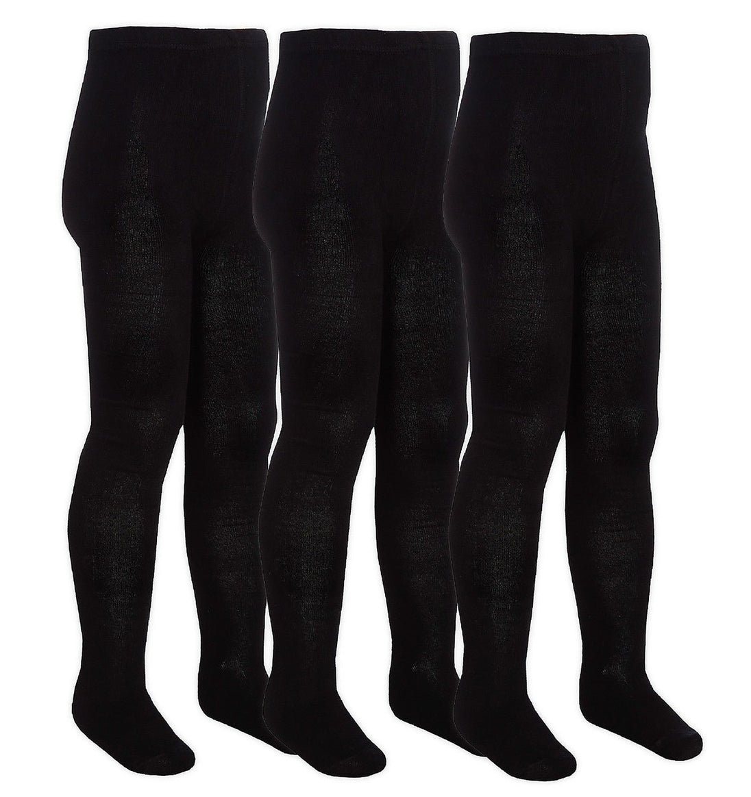 3 Pairs Girls Plain Soft Bamboo School Tights - Nexellus