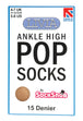 3 Pairs Ladies 15 Den Nylon Ankle High Pop Socks - Nexellus