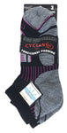 3 Pairs Ladies Anti Sweat Ankle Cycling Socks - Nexellus