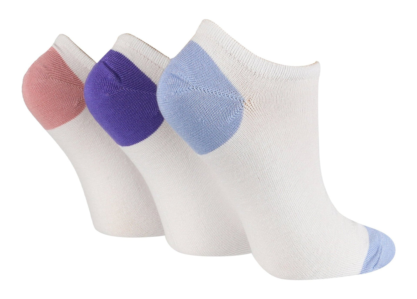 3 Pairs Ladies Bamboo Ankle Socks - Nexellus