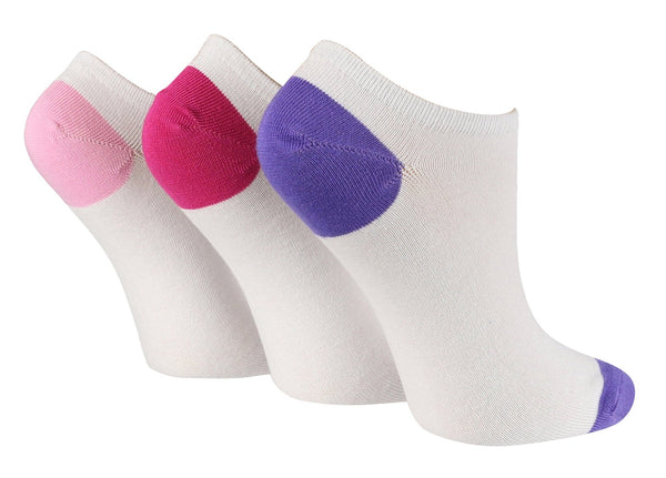 3 Pairs Ladies Bamboo Ankle Socks - Nexellus