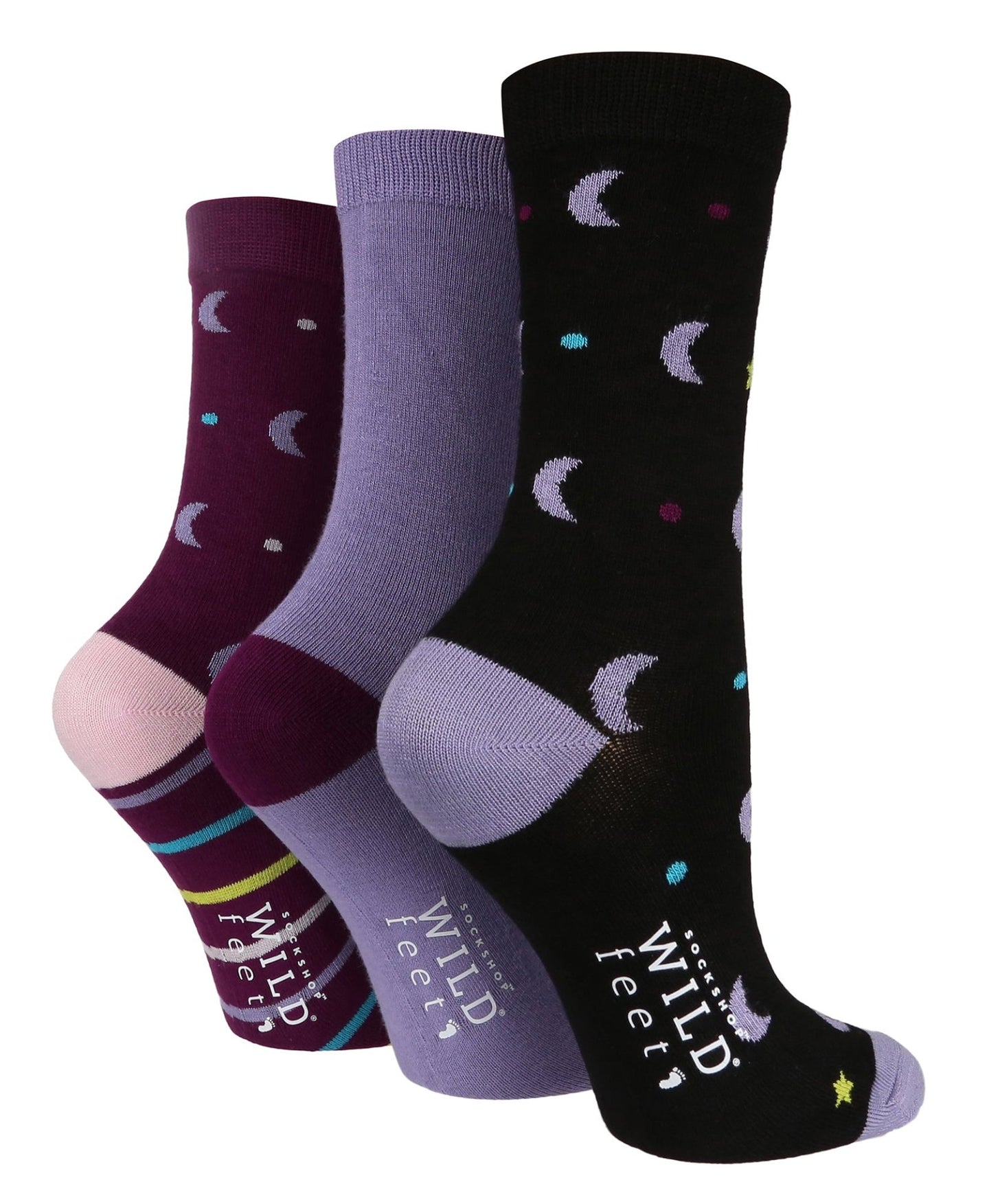 3 Pairs Ladies Bamboo Socks | Patterned - Nexellus