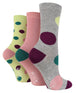 3 Pairs Ladies Bamboo Socks | Patterned - Nexellus