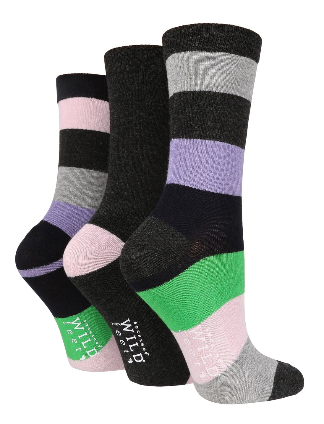 3 Pairs Ladies Bamboo Socks | Patterned - Nexellus