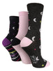 3 Pairs Ladies Bamboo Socks | Patterned - Nexellus