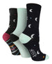 3 Pairs Ladies Bamboo Socks | Patterned - Nexellus