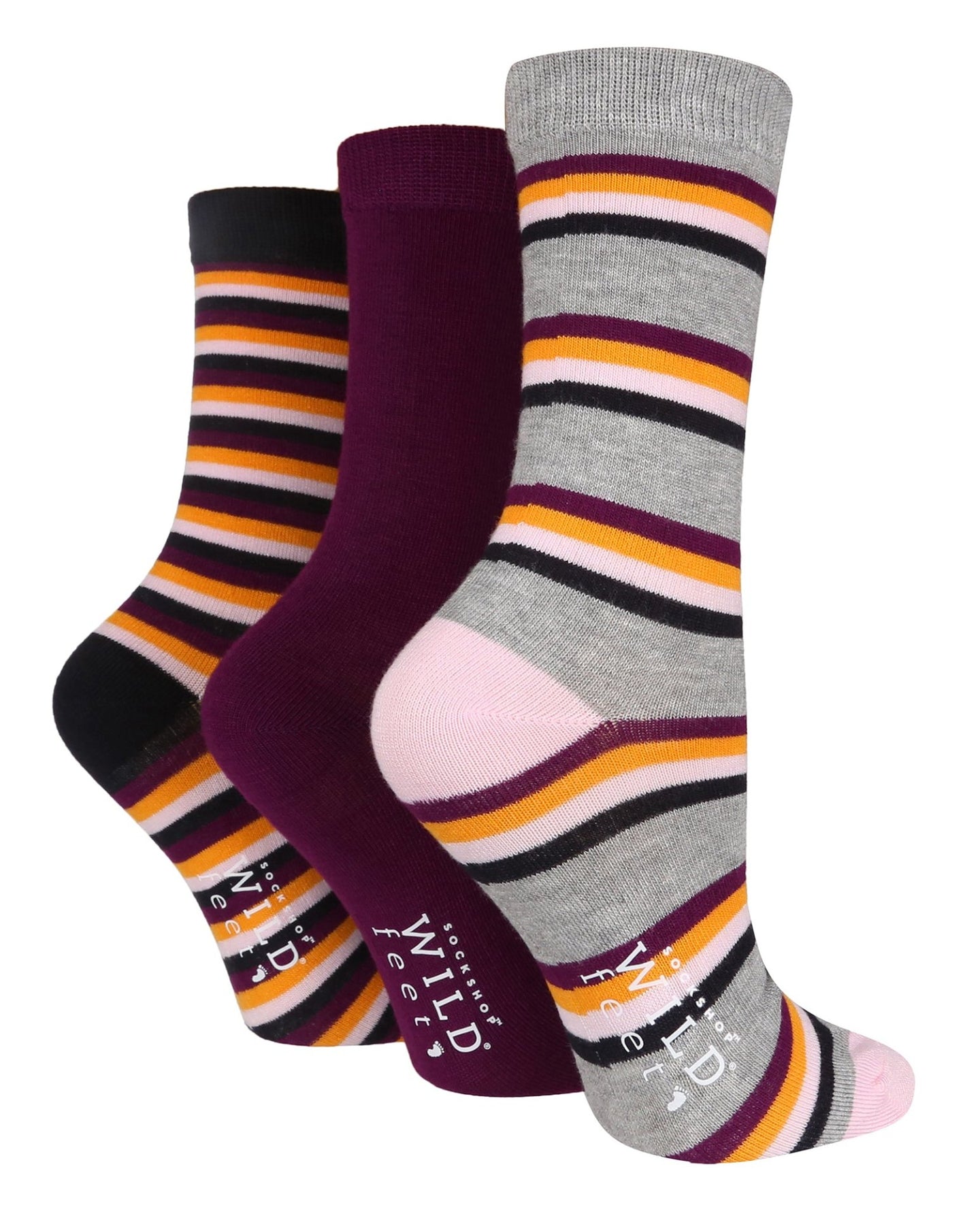 3 Pairs Ladies Bamboo Socks | Patterned - Nexellus