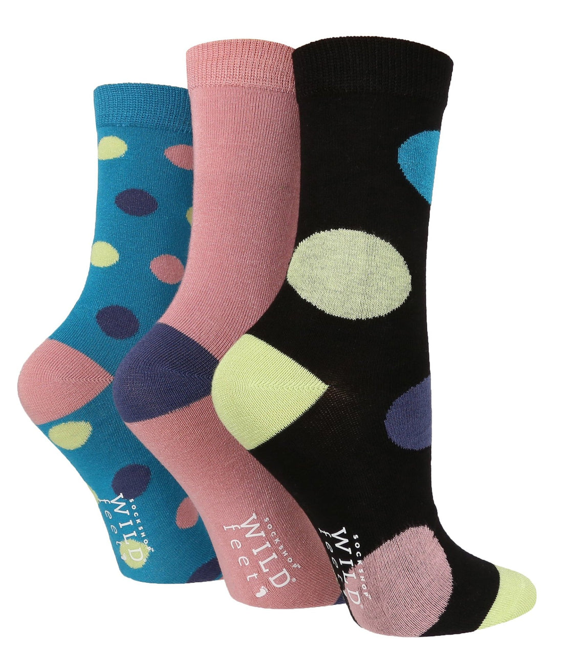 3 Pairs Ladies Bamboo Socks | Patterned - Nexellus