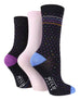 3 Pairs Ladies Bamboo Socks | Patterned - Nexellus