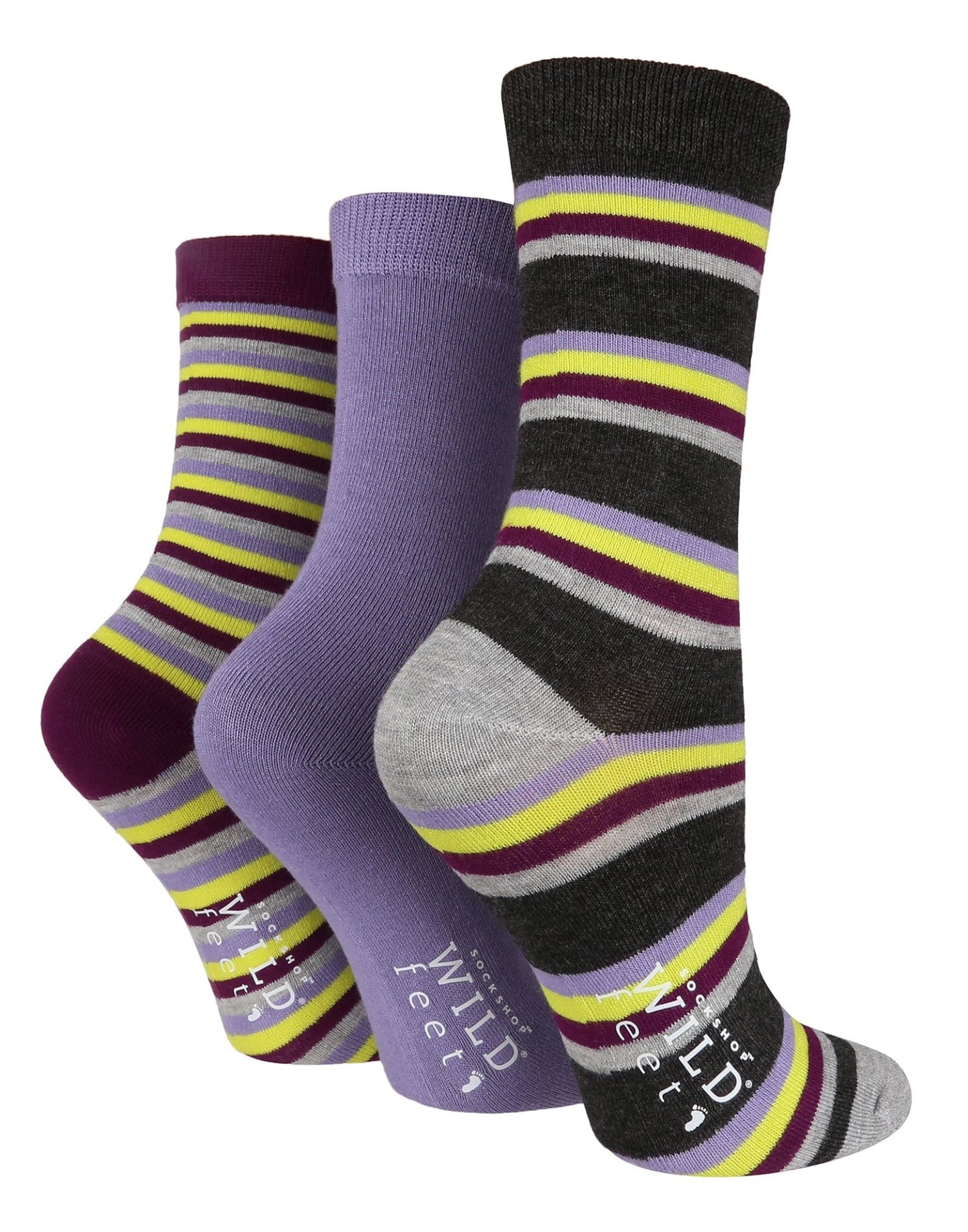 3 Pairs Ladies Bamboo Socks | Patterned - Nexellus