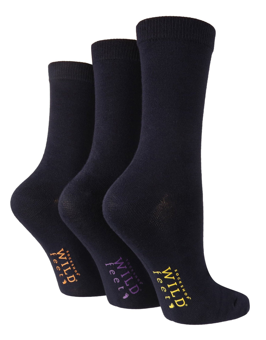 3 Pairs Ladies Bamboo Socks | Plain - Nexellus