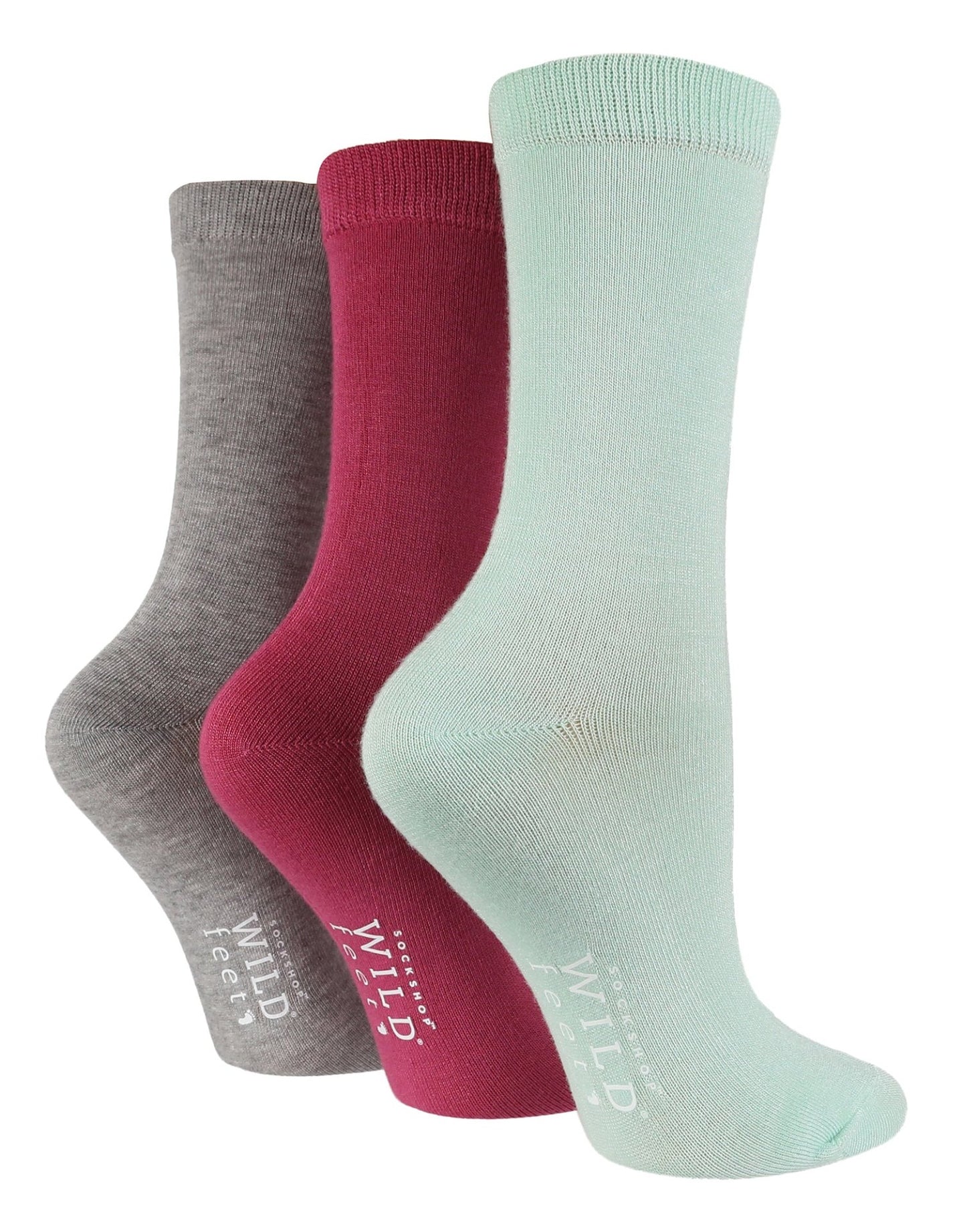 3 Pairs Ladies Bamboo Socks | Plain - Nexellus