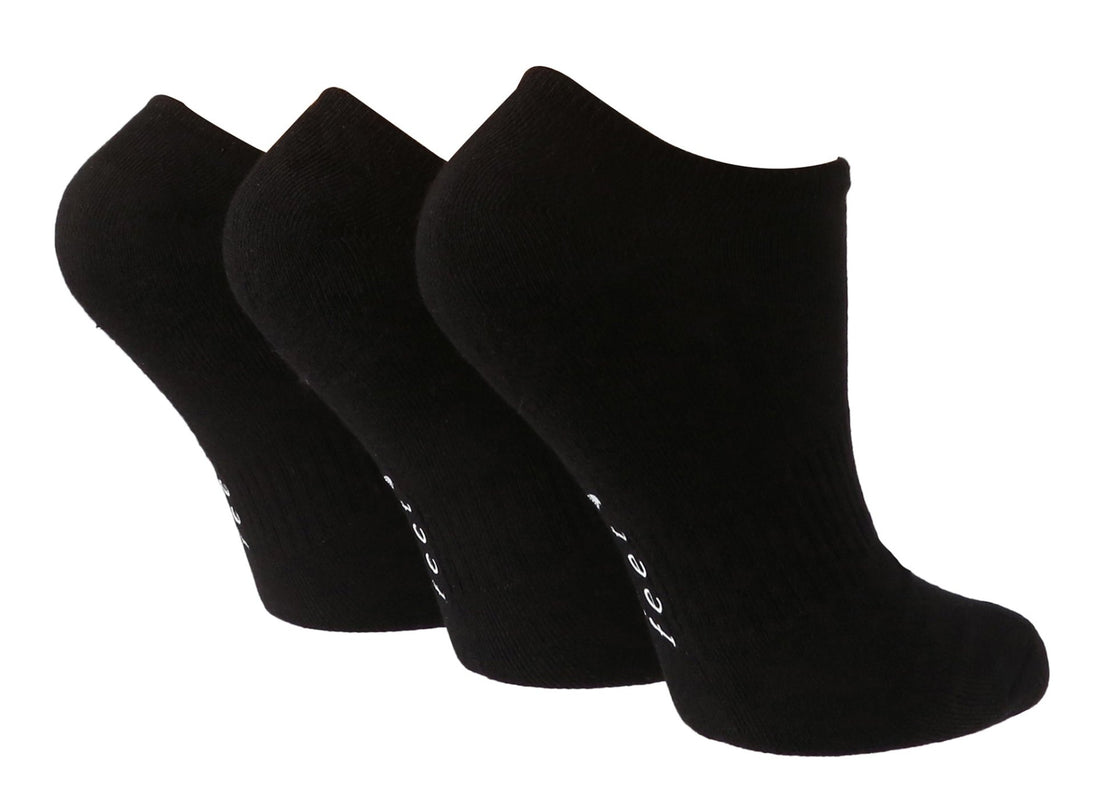 3 Pairs Ladies Bamboo Trainer Socks - Nexellus