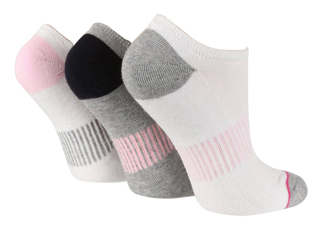 3 Pairs Ladies Bamboo Trainer Socks - Nexellus