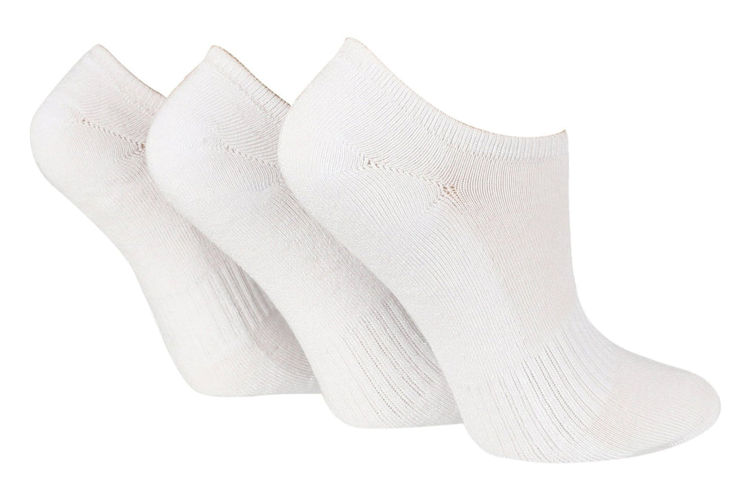 3 Pairs Ladies Bamboo Trainer Socks - Nexellus