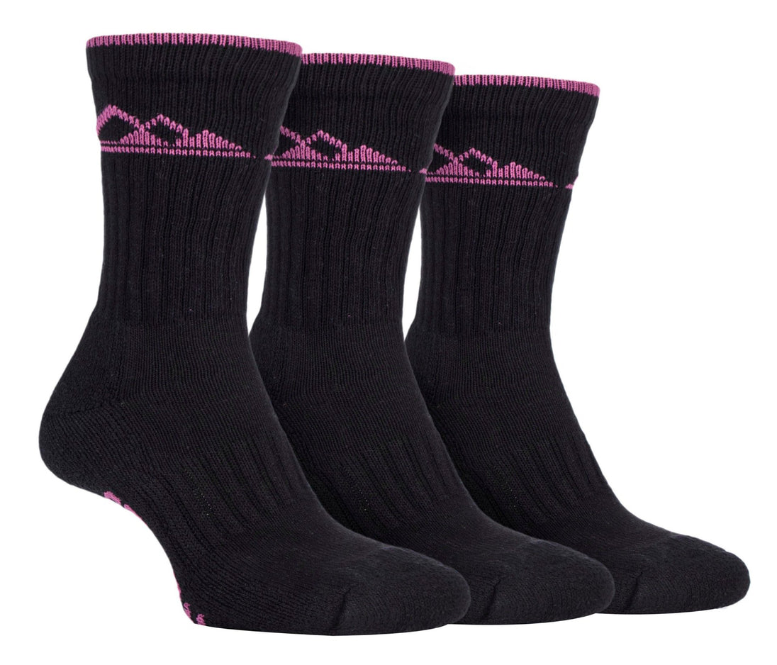 3 Pairs Ladies Breathable Cotton Walking Socks - Nexellus