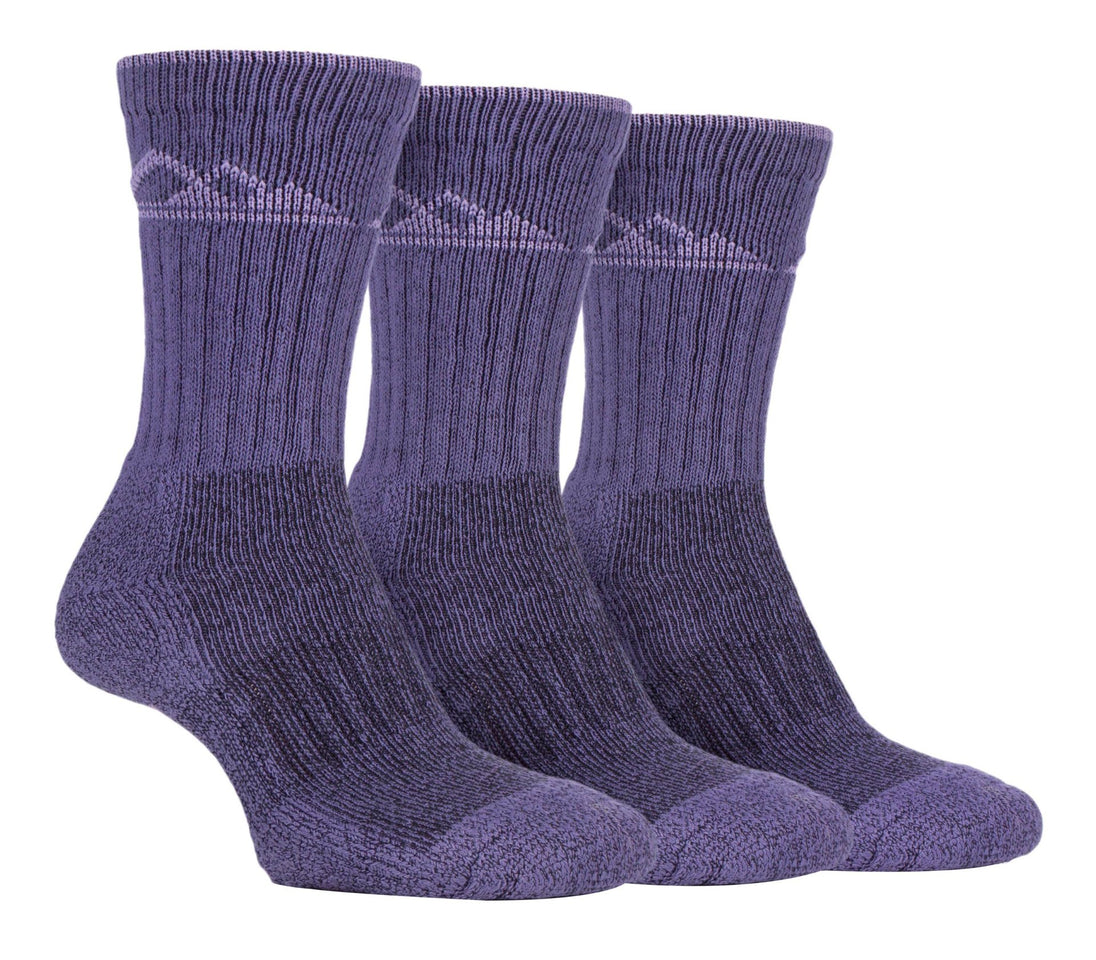 3 Pairs Ladies Breathable Cotton Walking Socks - Nexellus