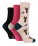 3 Pairs Ladies Cotton Socks | Animals - Nexellus