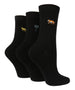 3 Pairs Ladies Cotton Socks | Embroidered - Nexellus