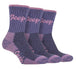 3 Pairs Ladies Cotton Walking Hiking Socks - Nexellus