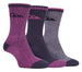 3 Pairs Ladies Lightweight Cotton Hiking Socks - Nexellus