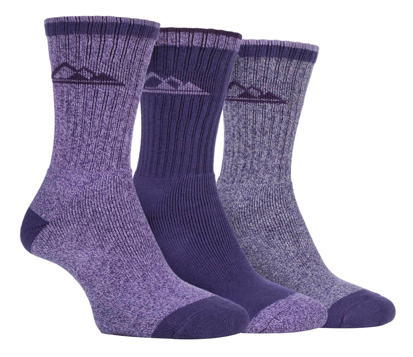 3 Pairs Ladies Lightweight Cotton Hiking Socks - Nexellus