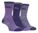 3 Pairs Ladies Lightweight Cotton Hiking Socks - Nexellus