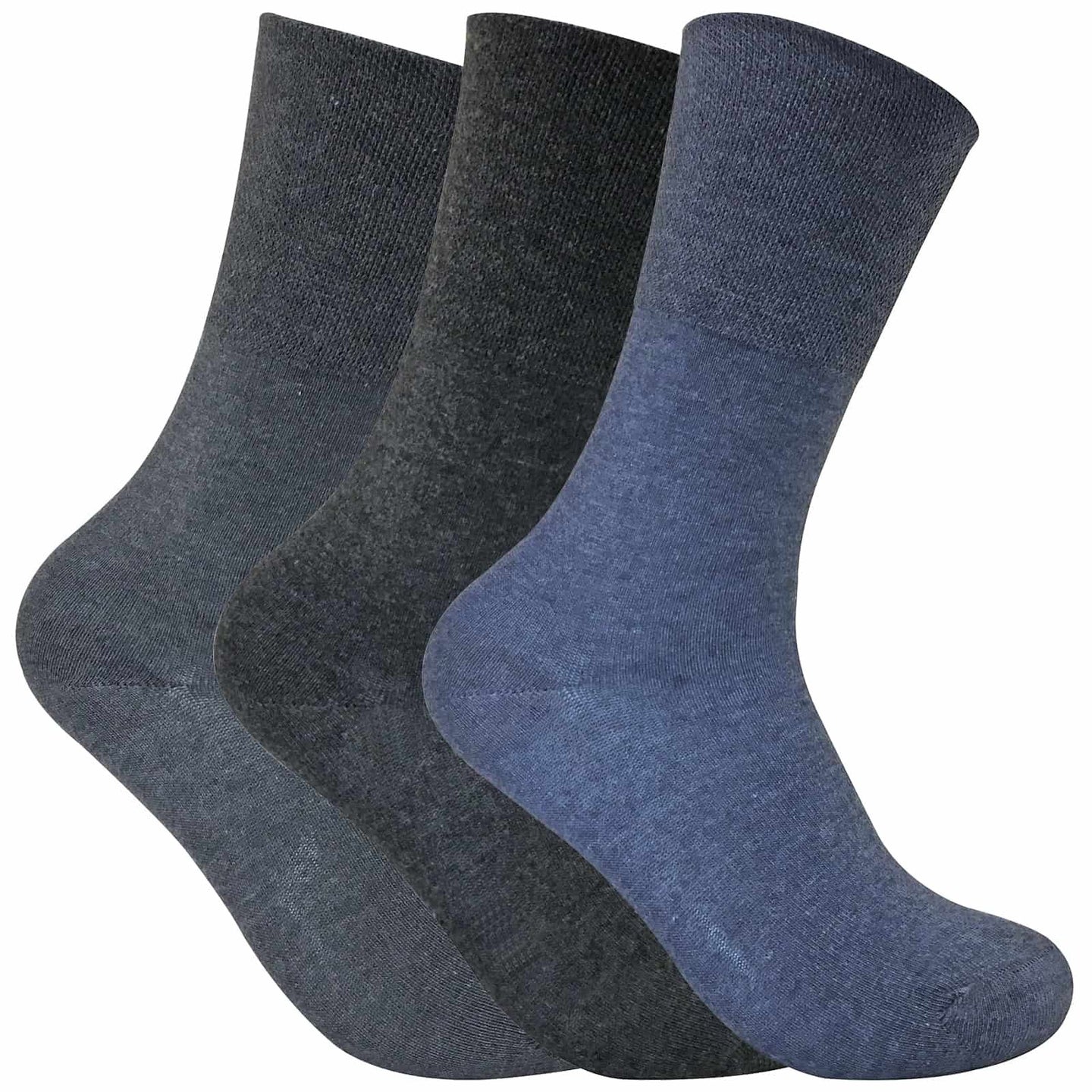 3 Pairs Ladies Non Elastic Thermal Diabetic Socks - Nexellus