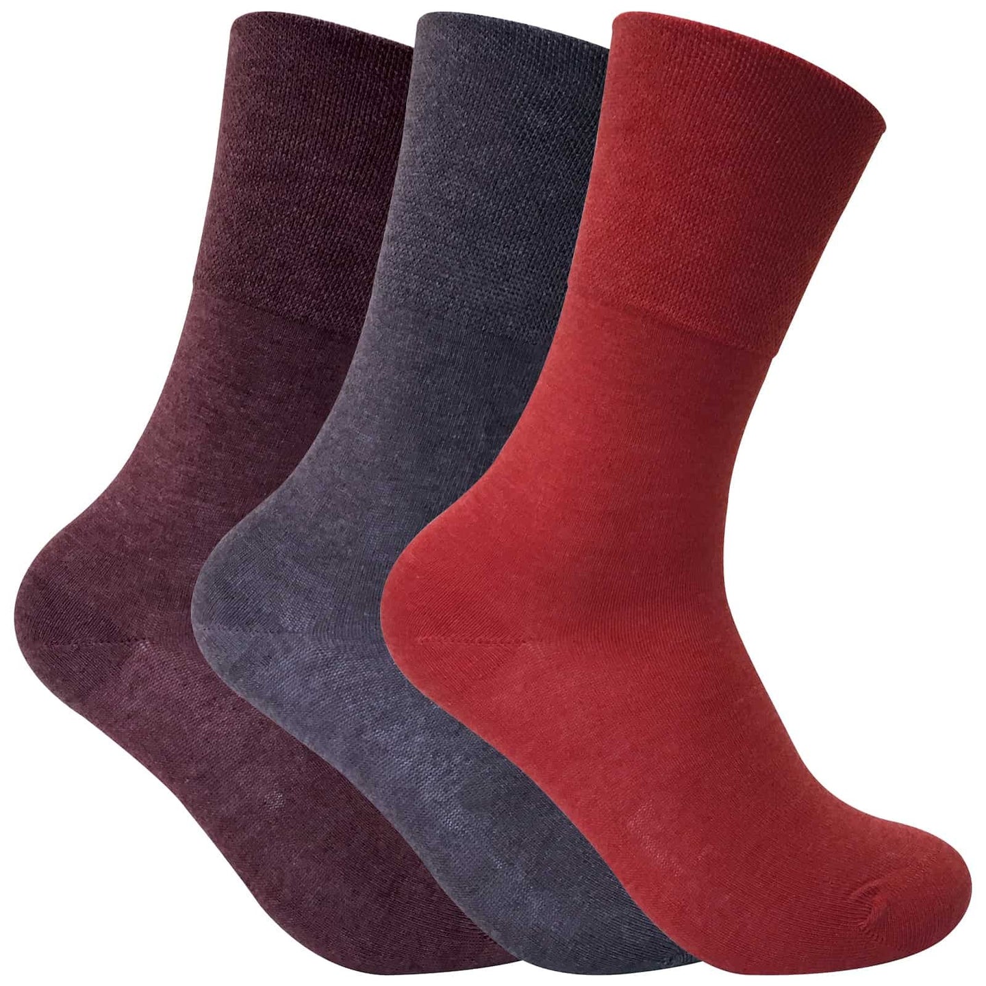 3 Pairs Ladies Non Elastic Thermal Diabetic Socks - Nexellus