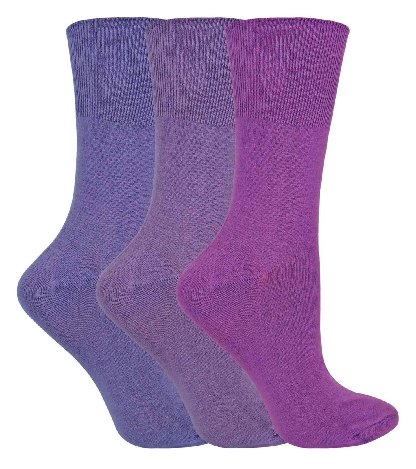 3 Pairs Ladies Thin Non Elastic Bamboo Socks - Nexellus