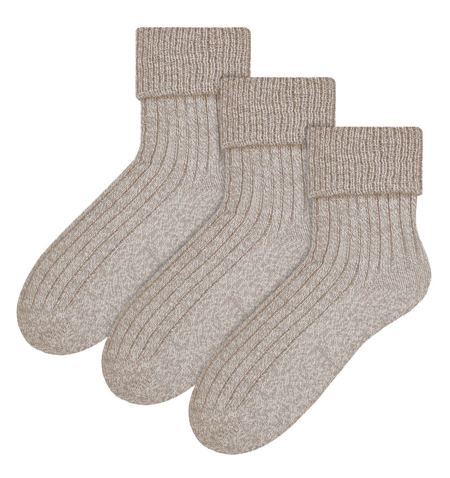 3 Pairs Ladies Warm Fuzzy Wool Lounge Bed Socks - Nexellus