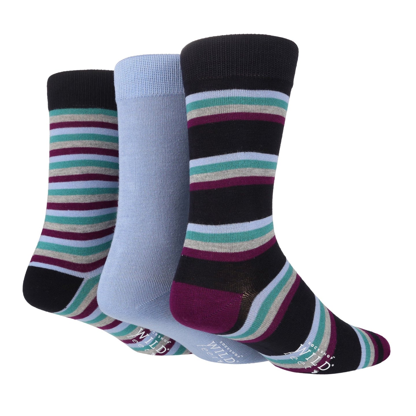 3 Pairs Mens Bamboo Socks | Patterned - Nexellus