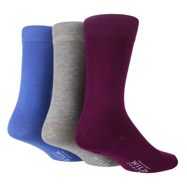 3 Pairs Mens Bamboo Socks | Plain - Nexellus