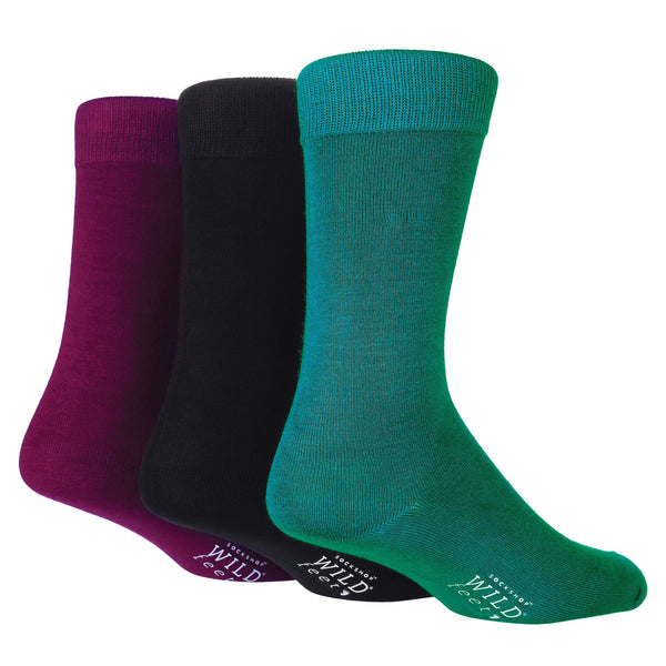 3 Pairs Mens Bamboo Socks | Plain - Nexellus