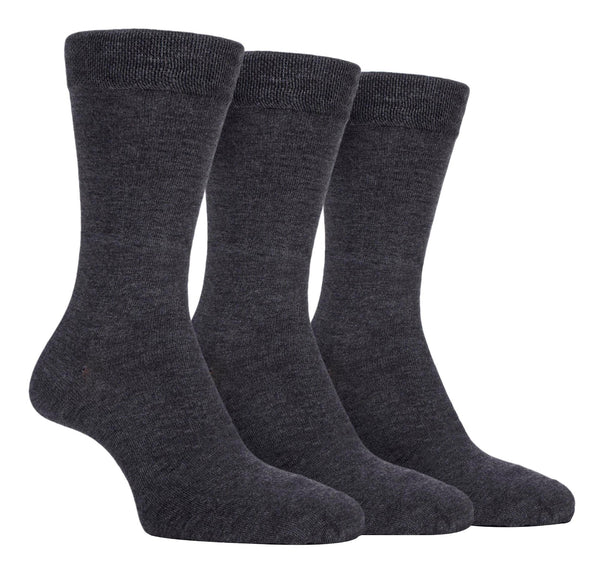 3 Pairs Mens Colourful Plain Striped Bamboo Socks - Nexellus