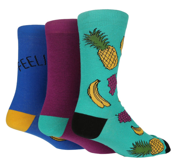 3 Pairs Mens Cotton Socks | Novelty - Nexellus