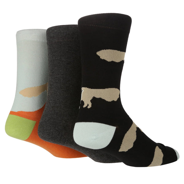 3 Pairs Mens Cotton Socks | Novelty - Nexellus