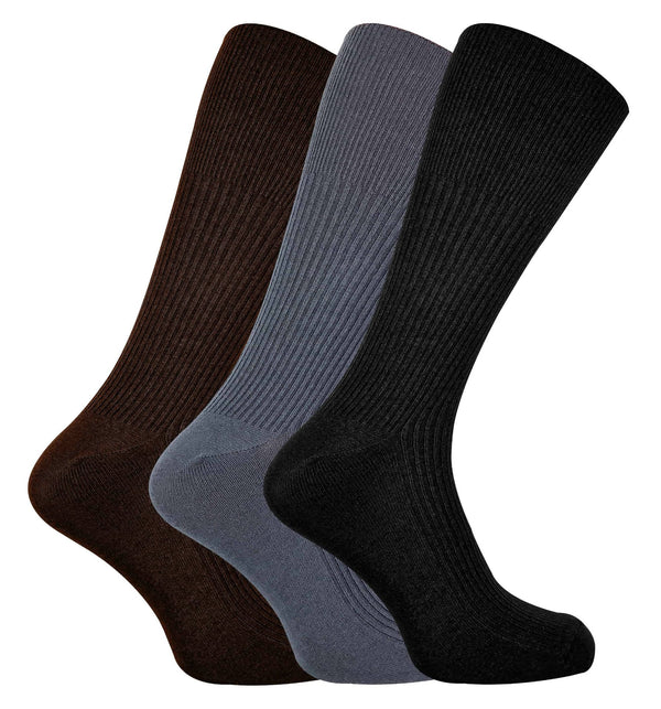 3 Pairs Mens Non Elastic Cashmere Blend Socks - Nexellus