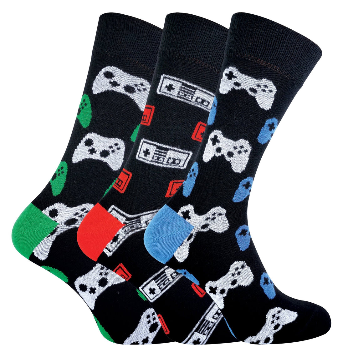 3 Pairs Mens Retro Gaming Novelty Video Game Socks - Nexellus