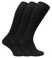 3 Pairs Mens Ribbed Knee High 100% Cotton Socks - Nexellus