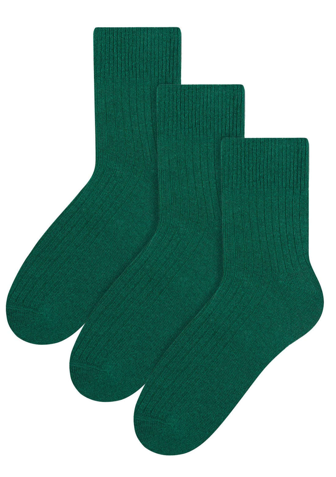 3 Pairs Mens Ribbed Mid Calf Wool Dress Socks - Nexellus