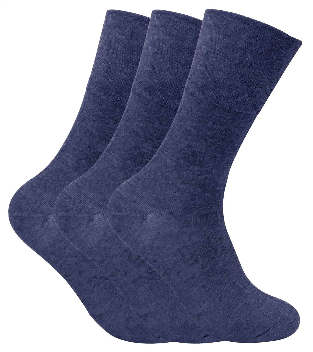 3 Pairs Mens Thermal Diabetic Socks (6 - 11 UK / THRDIAM03)BLU - Nexellus