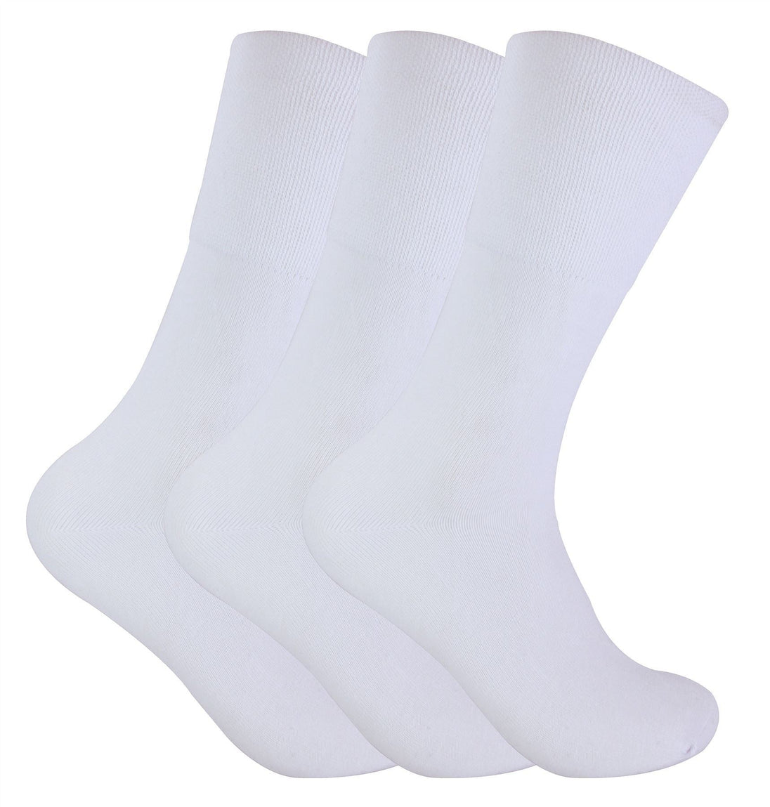 3 Pairs Mens Thermal Diabetic Socks (6 - 11 UK / THRDIAM05)WHT - Nexellus