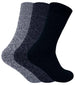 3 Pairs Mens Thick Thermal Wool Blend Hiking Socks - Nexellus